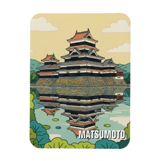 Kasteel Matsumoto Japan Magneet (Verticaal)