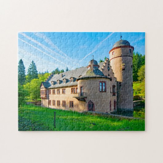 Kasteel Mespelbrunn Beieren Duitsland. Legpuzzel (Horizontaal)