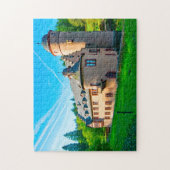 Kasteel Mespelbrunn Beieren Duitsland. Legpuzzel (Verticaal)