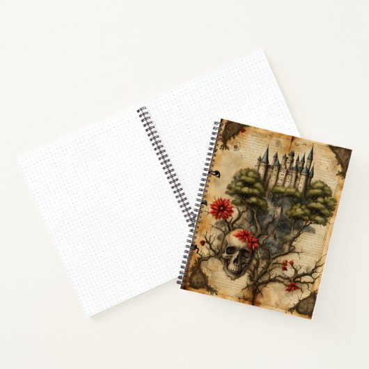 Kasteel met schedel notitieboek (Binnen)