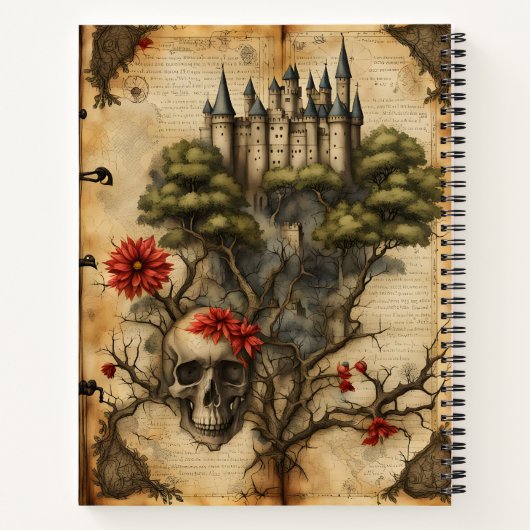 Kasteel met schedel notitieboek (Achterkant)