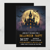 Kasteel met volle maan, nacht, Halloween Kaart (Voorkant / Achterkant)