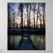 Kasteel Moat Sunset 1 Poster (Voorkant)