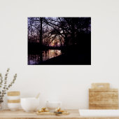 Kasteel Moat Sunset 2 Poster (Keuken)