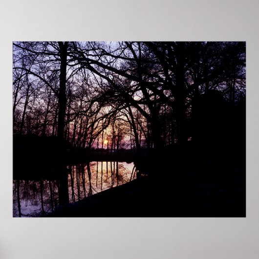 Kasteel Moat Sunset 2 Poster (Voorkant)
