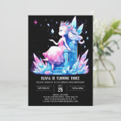 Kasteel moderne prinses verjaardag kaart (Staand voorkant)