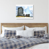 Kasteel Montalegre in Portugal Canvas Afdruk (Insitu (Slaapkamer))