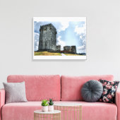 Kasteel Montalegre in Portugal Canvas Afdruk (Insitu (Woonkamer))