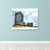 Kasteel Montalegre in Portugal Canvas Afdruk (Insitu (Houten vloer))