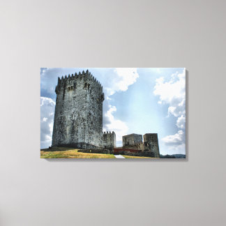 Kasteel Montalegre in Portugal Canvas Afdruk