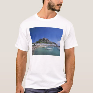 Kasteel Mount Orgueil en haven, Gorey, Jersey T-shirt
