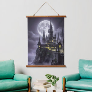 kasteel nacht wand hangende wandtapijt hangend wandkleed