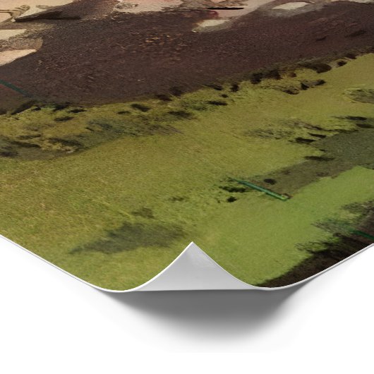 Kasteel Nagoya, 1937 door Tsuchiya Koitsu Poster (Hoek)