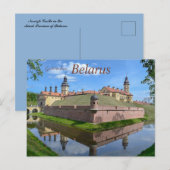 Kasteel Nesvizh in de provincie Minsk in Wit-Rusla Briefkaart (Voorkant / Achterkant)
