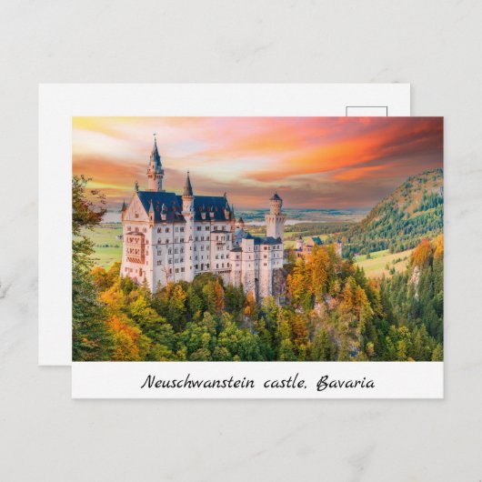 Kasteel Neuschwanstein, Beieren Briefkaart (Voorkant / Achterkant)