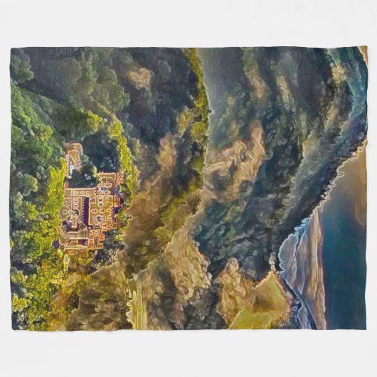 Kasteel Neuschwanstein, Duitsland Acrylkunst Fleece Deken (Voorkant (Horizontaal))