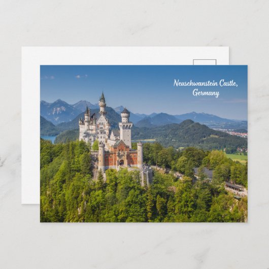 Kasteel Neuschwanstein, Duitsland Beieren Briefkaart (Voorkant / Achterkant)