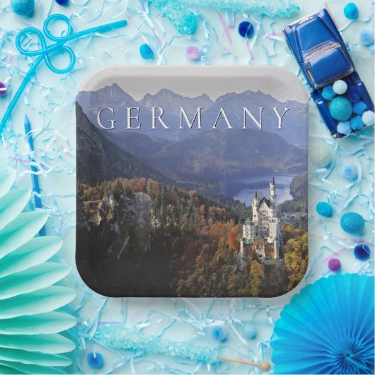 Kasteel Neuschwanstein | Duitsland, Beieren Papieren Bordje (Feest)