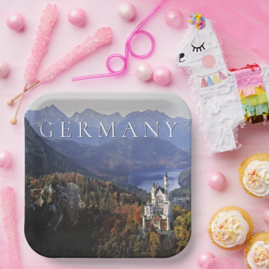 Kasteel Neuschwanstein | Duitsland, Beieren Papieren Bordje (Feest)