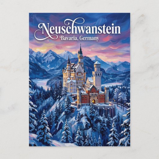 Kasteel Neuschwanstein Duitsland Briefkaart (Voorkant)