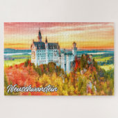 Kasteel Neuschwanstein, Duitsland, in de herfst Legpuzzel (Horizontaal)