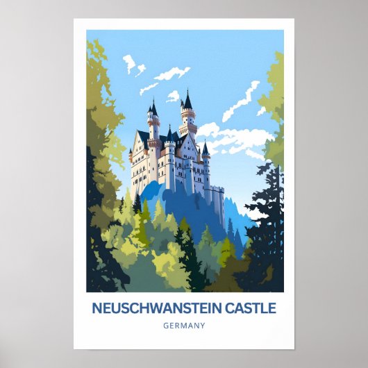 Kasteel Neuschwanstein Duitsland Reizen Poster (Voorkant)