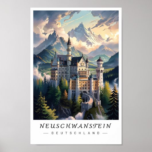 Kasteel Neuschwanstein Duitsland Wandkunst, Beiere Poster (Voorkant)