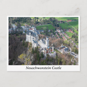 Kasteel Neuschwanstein en Alpenvallei in Duitsland Briefkaart