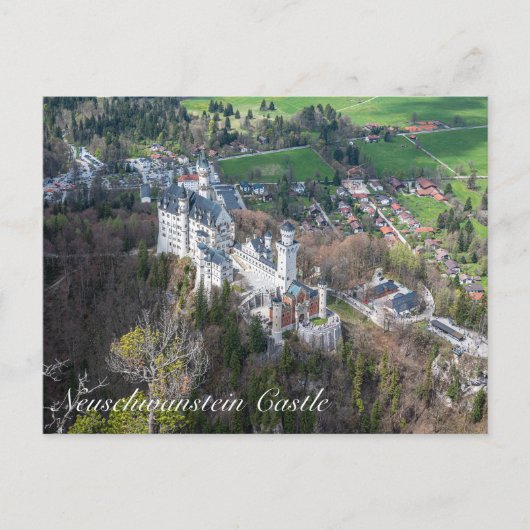Kasteel Neuschwanstein en Alpenvallei in Duitsland Briefkaart (Voorkant)