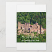 Kasteel Neuschwanstein Frankfurt & Duitse Quote Briefpapier (Voorkant / Achterkant)