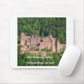 Kasteel Neuschwanstein Frankfurt & Duitse Quote Muismat (Met muis)