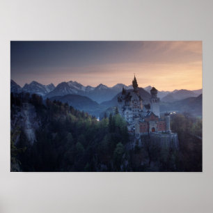 Kasteel Neuschwanstein, gebouwd eind 1800 door Poster