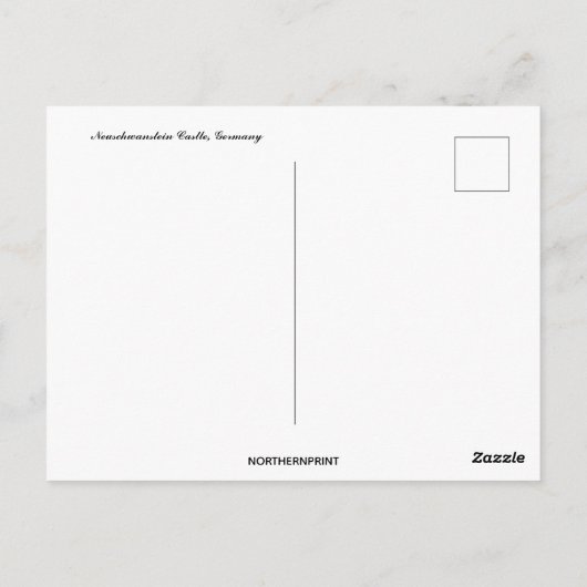 Kasteel Neuschwanstein Hohenschwangau Duitsland Briefkaart (Achterkant)