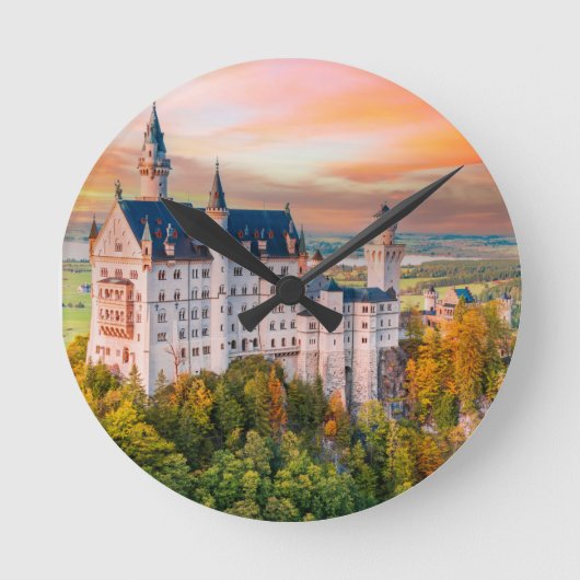 Kasteel Neuschwanstein in Beieren Ronde Klok (Voorkant)