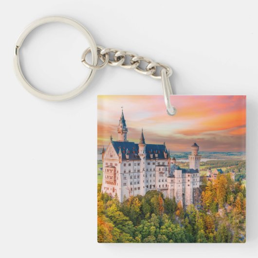 Kasteel Neuschwanstein in Beieren Sleutelhanger (Voorkant)