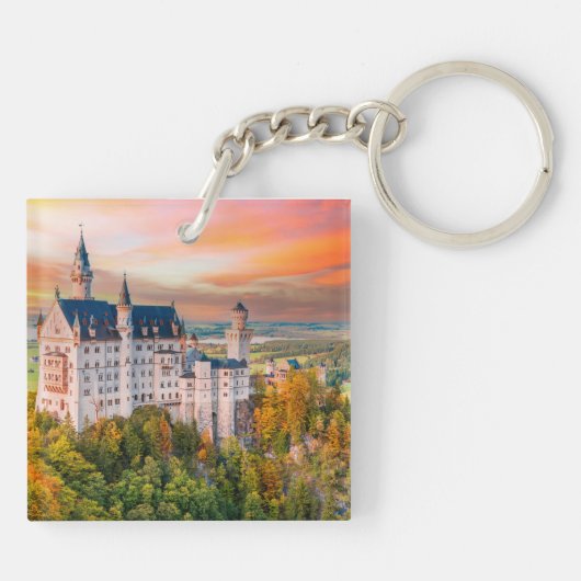 Kasteel Neuschwanstein in Beieren Sleutelhanger (Achterkant)