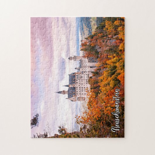 Kasteel Neuschwanstein in de herfst Legpuzzel (Verticaal)
