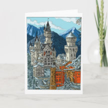 Kasteel Neuschwanstein - Kleur - Wenskaart