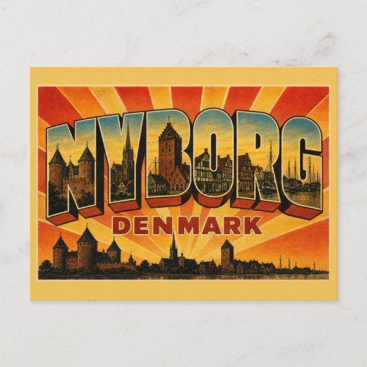 Kasteel Nyborg Denemarken Briefkaart (Voorkant)