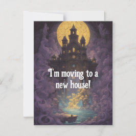 Kasteel onder een Gele Maan Nieuw Adres Briefkaart