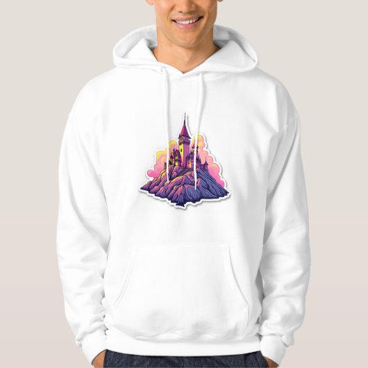 Kasteel op bergtop hoodie (Voorkant)