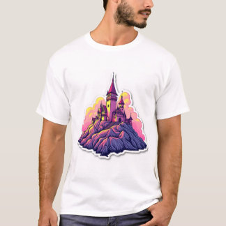 Kasteel op bergtop t-shirt