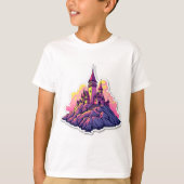 Kasteel op bergtop t-shirt (Voorkant)