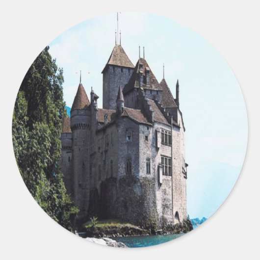 Kasteel op de water sticker (Voorkant)