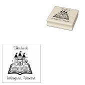 Kasteel op een boek - 'Dit boek behoort toe:' Rubberstempel (Gestempeld)