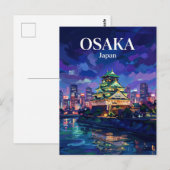 Kasteel Osaka Japan Briefkaart (Voorkant / Achterkant)
