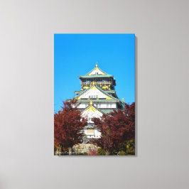 Kasteel Osaka Japan Herfst Reizen Canvas Afdruk