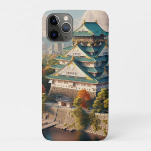 Kasteel Osaka Japan Landschap Reis in Vintage Stij Case-Mate iPhone Case