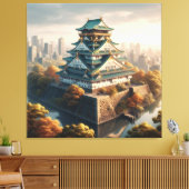 Kasteel Osaka Japan Landschap Reis naar het verled Canvas Afdruk (Insitu (Woonkamer))