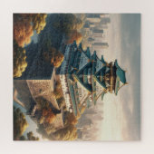 Kasteel Osaka Japan Landschap Reis naar het verled Legpuzzel (Horizontaal)